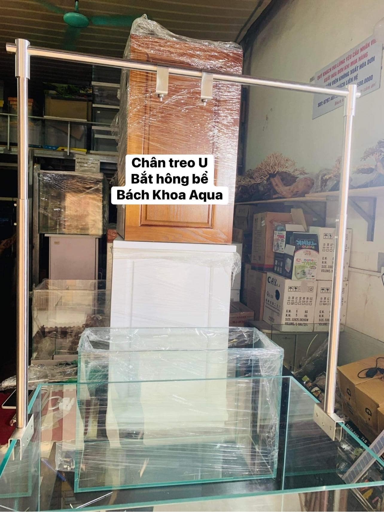 GIÁ TREO ĐÈN INOX CHỮ U MUFAN